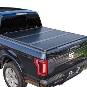 lot 29561 image: Hard Folding Truck Bed Tonneau Cover Compatible with Toyota Tacoma 2016-2025 5 ft Short Box wor wo Deck Rail System, Tri Fold Style