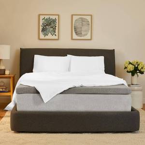 lot 29567 image: Casper Sleep Comfy Mattress Topper, 3-inch, Queen,Gray