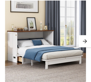 lot 29570 image: Solid Pine Murphy Queen Size Bed & Charging Station