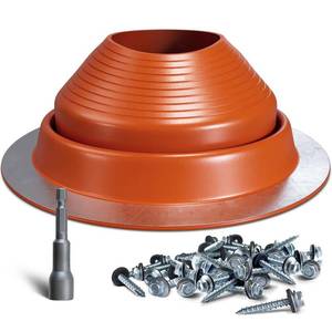lot 29572 image: VIVIDA #8 Silicone Metal Roof Pipe Flashing Boot, High Temp Flexible Roof Jack Vent Boot for Pipe OD 7 to 13, Roofing Screws & Hex Socket Included, 1 Pack