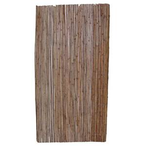 lot 29599 image: FOREVER BAMBOO Chocolate Finish Split Bamboo Slat Fence Roll 6 ft H x 16 ft L