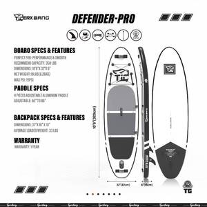 lot 29613 image: TIGERXBANG Stand Up Paddle Boards 106 x 32 x 6 with Premium SUP Board , Inflatable Paddle Boards for AdultsKids, Defender-Pro Black