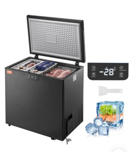 lot 29625 image: VEVOR Chest Freezer, 7 Cu.ft  198 L Compact Deep Freezer, Free Standing Top Open Door Compact Freezers with 2 Removable Baskets & Adjustable Thermostat, Energy Saving & Low Noise, Black