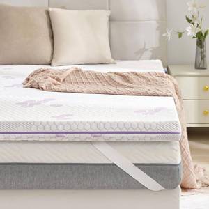 lot 29637 image: SINWEEK 3 Inch Memory Foam Mattress Topper Full Size, Soft and Medium Mattress Pad for Back Pain Relief, High Density Foam Bed Topper with Textured Cover, CertiPUR-US Certified