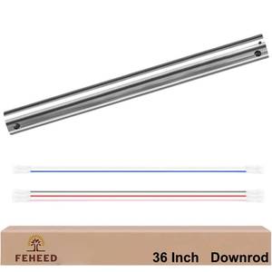 lot 29638 image: 36 Inch Ceiling Fan Downrod, 1 Diameter Nickle Ceiling Fan Extension Rod (No Threads) with 5 x 18-AWG Wires,Universal Down Rods for Ceiling Fans,Easy Installation
