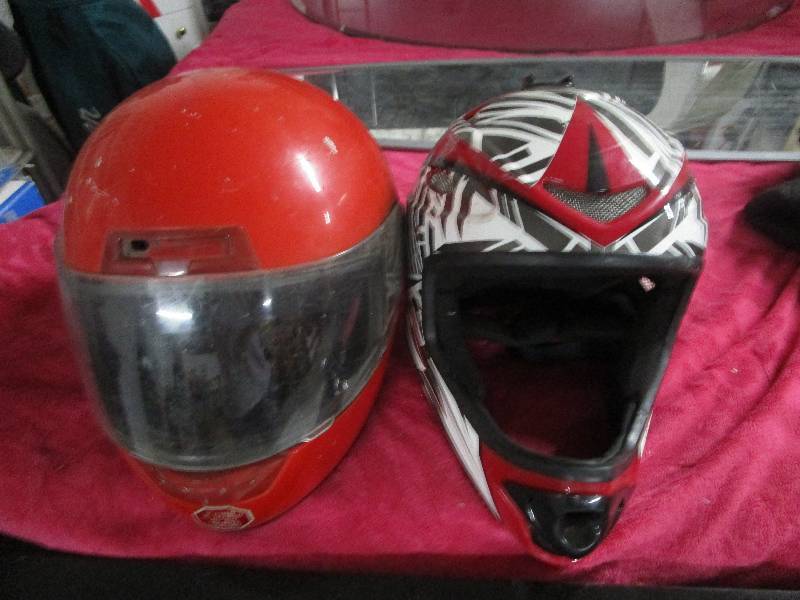 lot 1615 image: Pair of Motorcycle Helmets