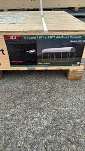 lot 168 image: KJ 11x19 All-Steel Carport Model K1119