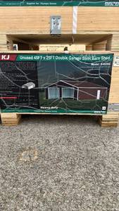 lot 1-169 image: KJ 45x25 Double Garage Steel Barn Shed Model K4525G