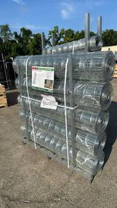 lot 198 image: 5 rolls (330 ft) KJ K0520 Heavy-Duty Galvanized Welded Wire Mesh 5x66 - 5 Roll Pack