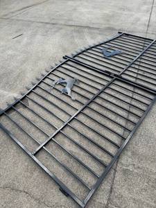 lot 144 image: Unused 14ft Deer Gate Metal Farm Driveway Gate  Brand Metal Products