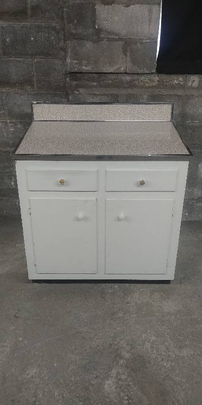 lot 848 image: Vintage Cabinet and Formica Top