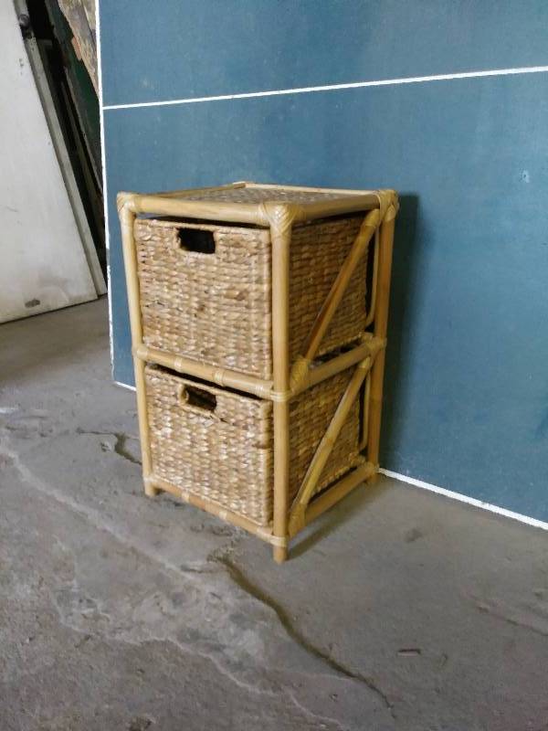 lot 892 image: Bamboo Wicker Storage Baskets