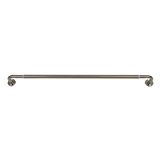 lot 4041 image: Versailles Home Fashions Privacy Wraparound Rod 28-48, Brushed Nickel