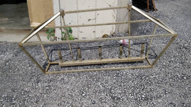 lot 4069 image: metal light fixture, hardwire, mounting hardware not included.