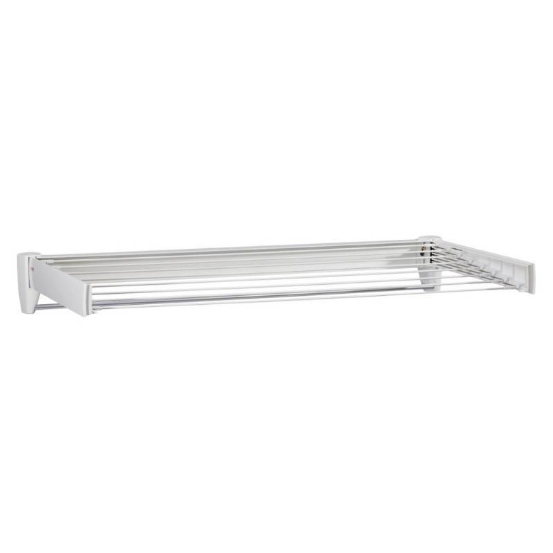 lot 4079 image: Leifheit Telegant 100 Plus Wall Mount Drying Rack - White