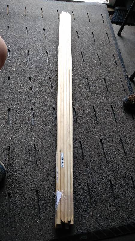 lot 4097 image: (15) CT.  lot wooden dowels, 48 x 58 diametet