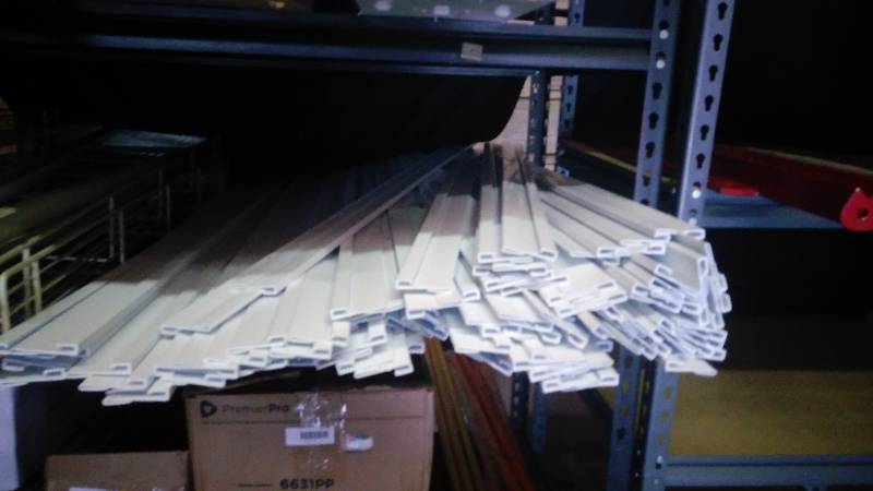 lot 4137 image: large lot PVC swimming pool trim,  over 75 pieces