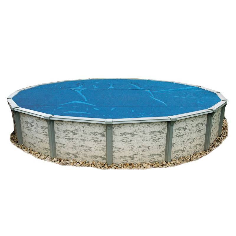 lot 4171 image: 15-ft Round 8-mil Solar Blanket for Above Ground Pools - Blue