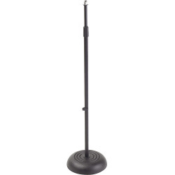 lot 4175 image: ProLine MS235 Round Base Microphone Stand Black