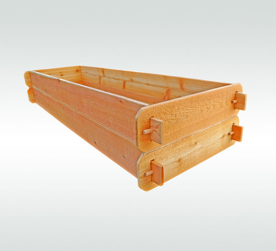 lot 4155 image: (2) CT cedar raised planter boxes no pegs