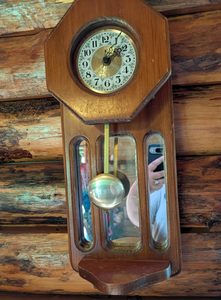 lot 516 image: Wooden Wall Clock with Pendulum