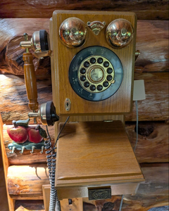 lot 528 image: Country Store Wall Mount Rotary Telephone with Double Bells