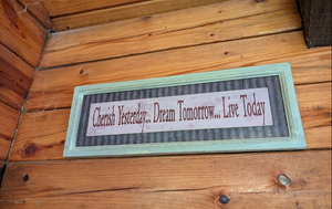 lot 545 image: Inspirational Wall Sign with Mint Green Frame