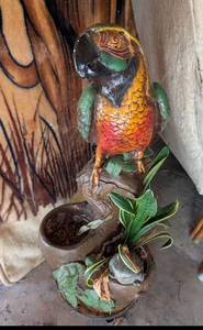 lot 588 image: Decorative Parrot Planter Sculpture approx 30 inches tall