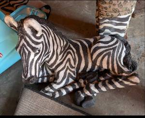 lot 597 image: Decorative Zebra Statue
