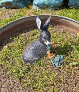lot 653 image: Black Rabbit Garden Statue