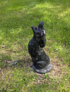 lot 654 image: Black Coyote Garden Statue