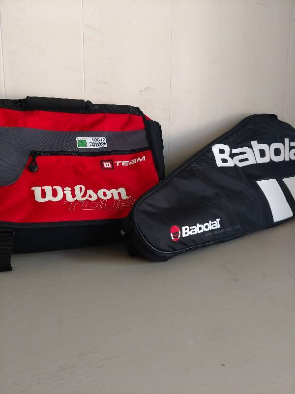 lot 10012 image: Wilson bag and Babola tennis bag