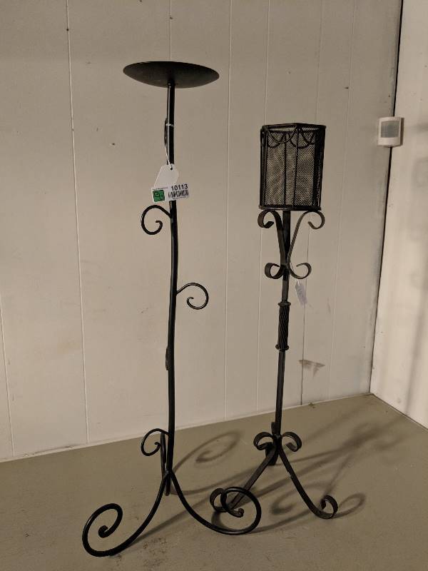 lot 10113 image: Iron Candle holders