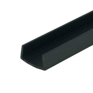 lot 9881 image: Outwater Plastics 341-BK Black 34 Inch Styrene Plastic U Channel C Channel 72 Inch Lengths (Pack of 18 Pieces, 108 feet Total) - Retail $104.74