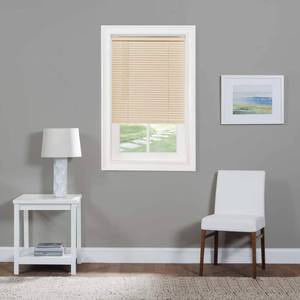 lot 9883 image: Achim GII Morningstar Indoor Cordless Alabaster Vinyl Light Filtering Window Mini Blind 64 L x 70 W - Retail $116.99
