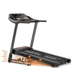 lot 9899 image: THERUN Auto Incline Treadmill for Running and Walking, 300 lbs Weight Capacity Folding With Wide Belt