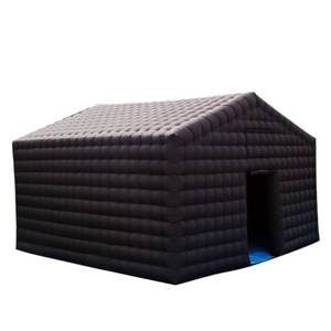 lot 9901 image: Inflatable Nightclub Tent 20x20ft Heavy-Duty Pop-Up Event Tent for Parties Nightclubs Rentals Commercial-Grade 950W Turbo Fan 210D Oxford Cloth (Black, 19.69x19.69x13.12 ft)