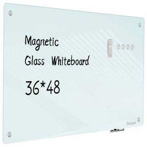 lot 9911 image: Magnetic Glass Whiteboard - Glass Dry Erase Board 48x36 Large Frameless Board for Walls Office School and Home