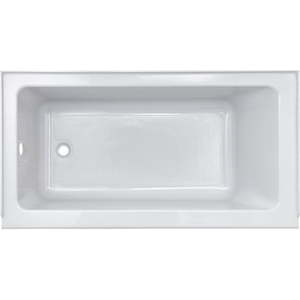 lot 9956 image: American Standard Studio 60 x 30in Acrylic Integral Apron Bathtub With Right-Hand Outlet in White - Retail $961.92