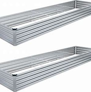 lot 9932 image: 12x4x1FT Galvanized Raised Garden Bed Kit,Vegetable Boxes-Rectangle Metal Flower Box,Large Planter Raised Beds Outdoor Garden for Planting,Fruit,Herb-Black