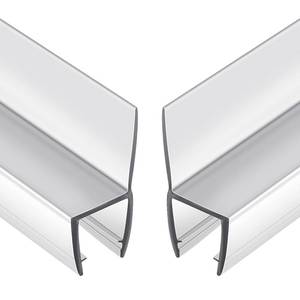 lot 35526 image: 2-Pack Butecare Frameless Shower Door Side Seal Strip for 38 Glass Doors, Vertical Polycarbonate H-Jamb 180 Degree 78 Long. (20 PACKS)