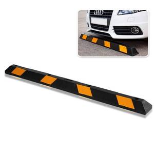 lot 35545 image: ZONETECH Large Heavy Duty Rubber Parking Curb �� 72�� Premium Quality Auto Garage Wheel Stopper Professional Grade wYellow Reflective Tape for Car, Truck, Trailer and RV (1-Pack)
