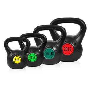 lot 35548 image: Fitvids Kettlebell Sets 4 Piece Strength Training KettleBells Weight Set 5lb, 10lb, 15lb, 20lb Kettle Bell