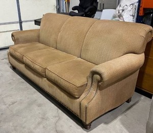lot 300 image: Basset upholstered couch 37 x 88 x 42 in