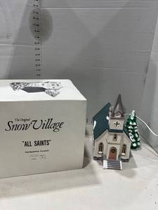 lot 1098 image: Dept. 56 snow village all saints
