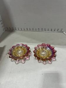 lot 1111 image: Vintage Fostoria Celestial candle holder