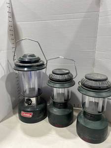 lot 1139 image: 3 Coleman LED lanterns