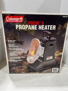 lot 1151 image: Coleman focus five propane heater