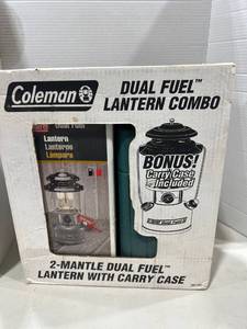 lot 1152 image: Coleman dual fuel lantern combo with carry case included