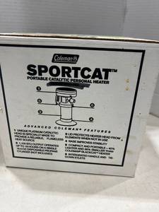lot 1177 image: Coleman sport portable catalytic personal heater in box